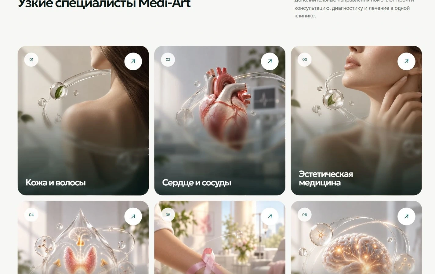 Medi-Art сайтының үзіндісі