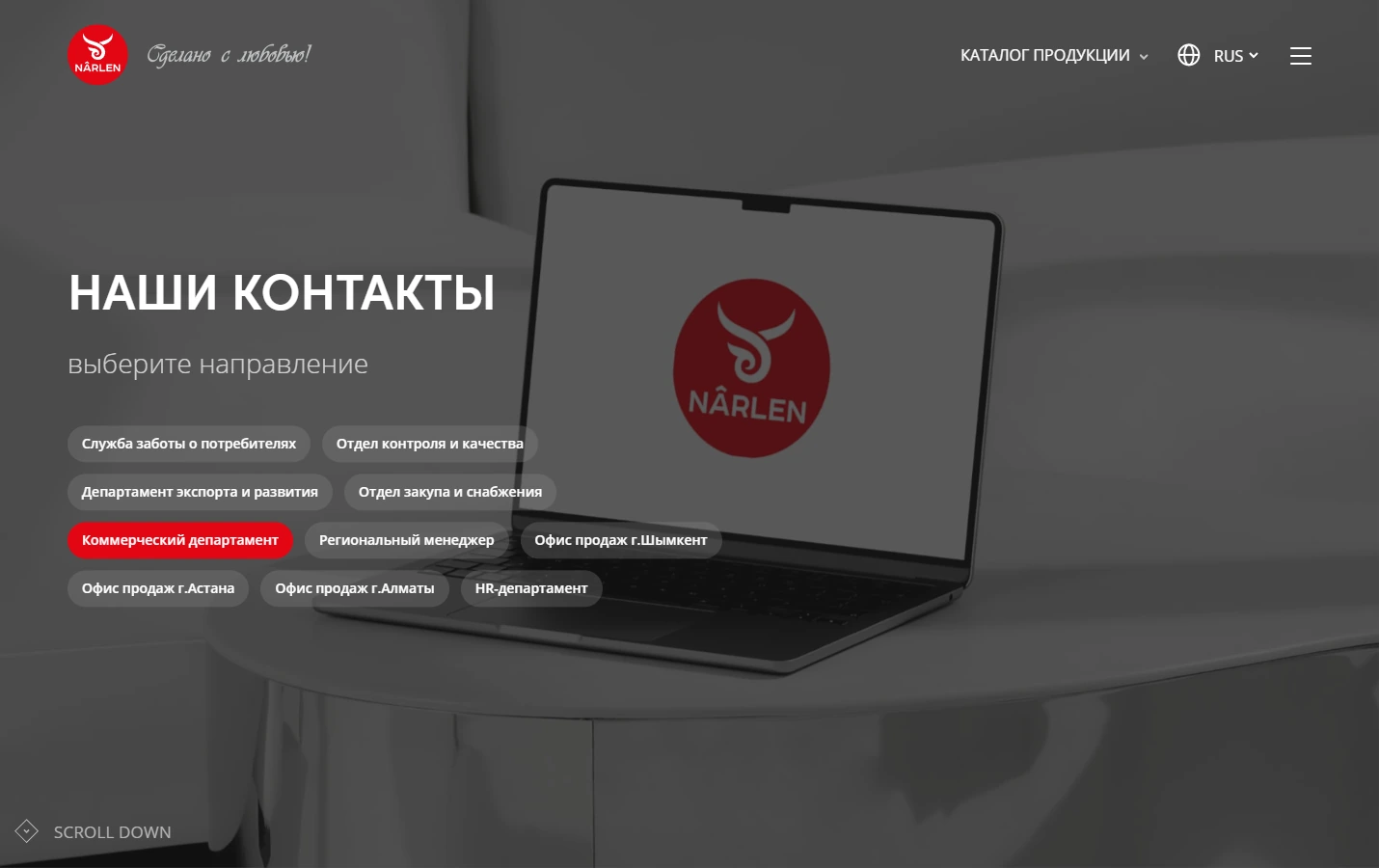 Сайттағы навигация мен байланыс